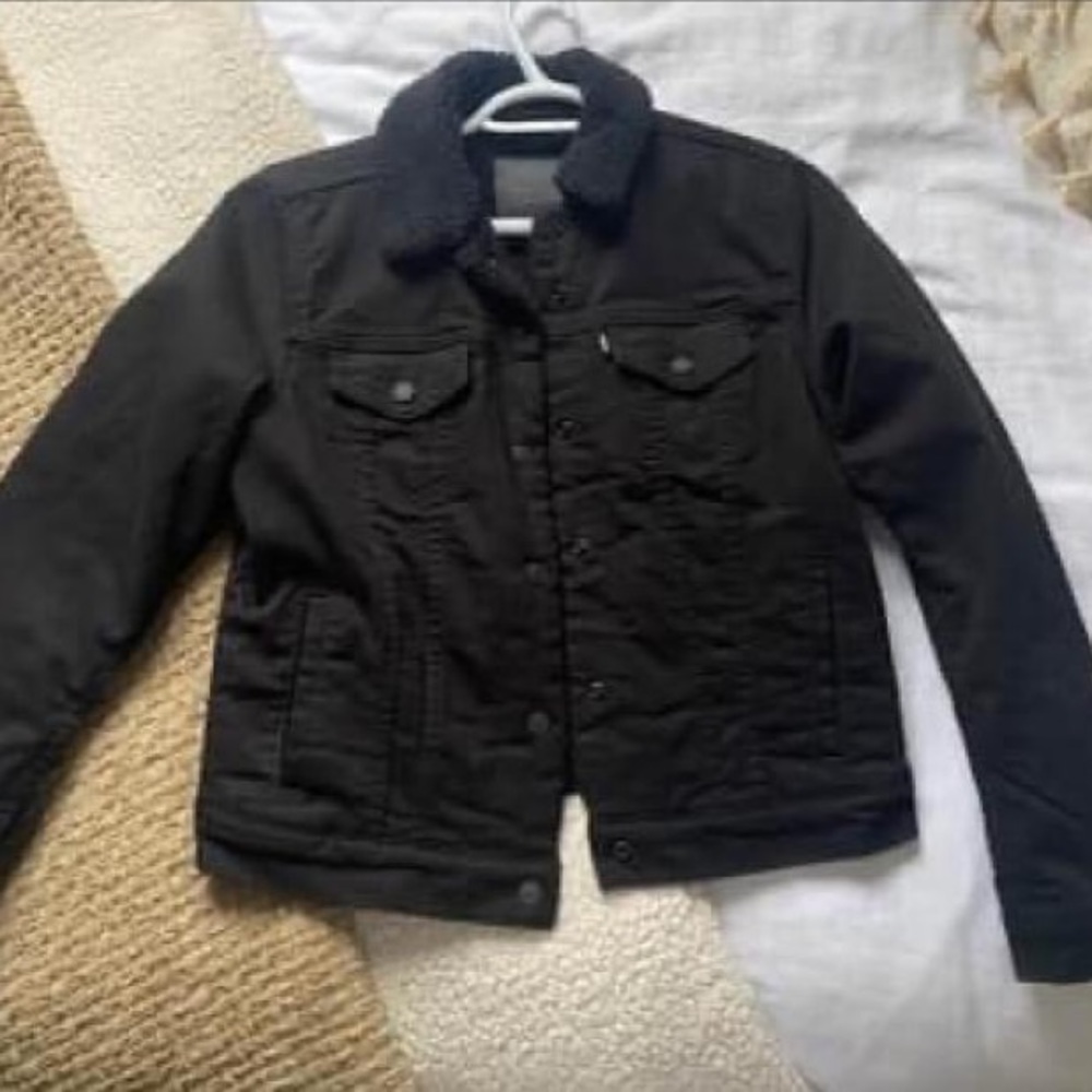Black Levi Sherpa Jacket